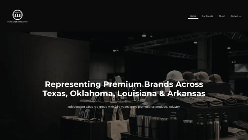 Screenshot of the Reinecker Marketing homepage, a website designed and built by Kingster Local.