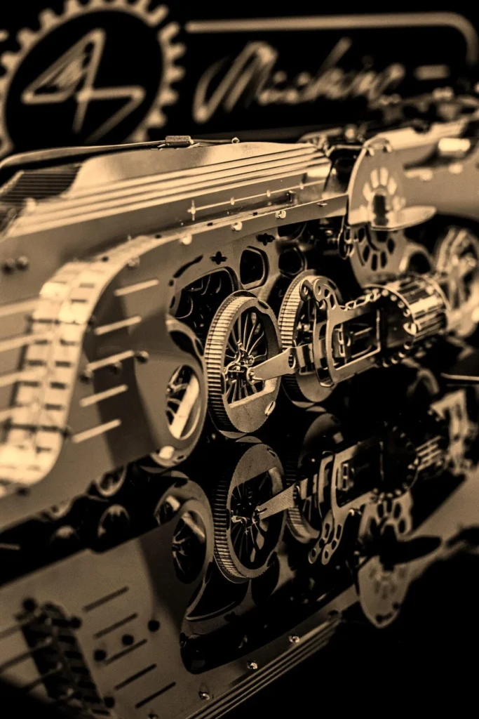 A macro shot of interlocking brass gears, standing in for the automated systems behind Kingster Local's lead generation work.